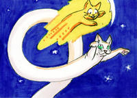 Speedycat with friends in space